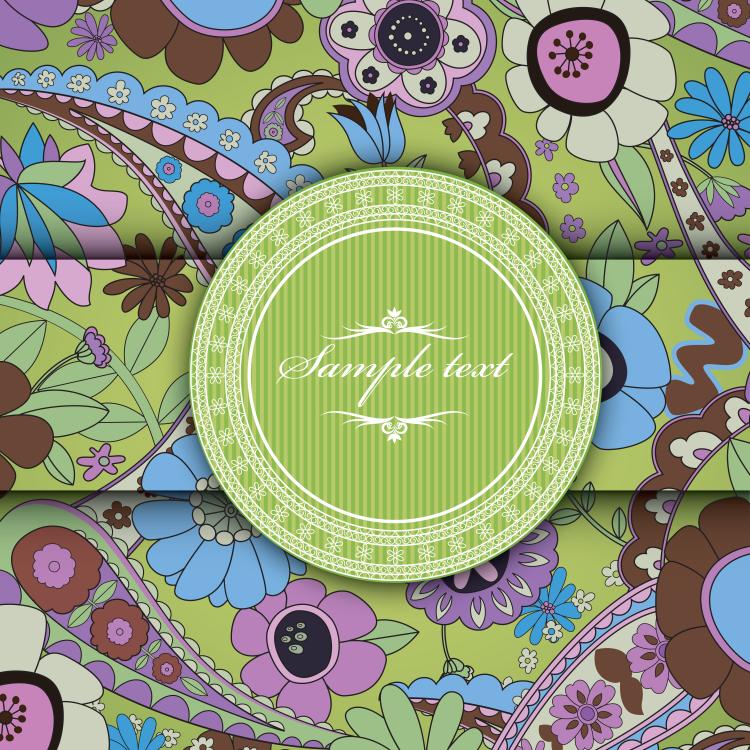 free vector European pattern background cover 03 vector